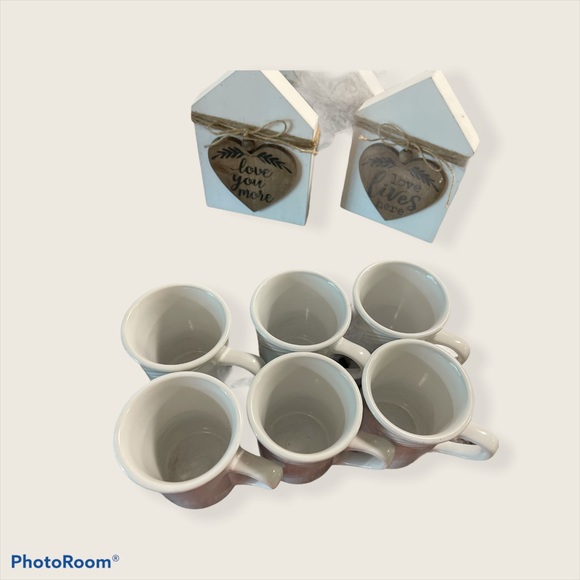 CRESTWARE Set of 6 White Ceramic Coffe Mugs. - Picture 3 of 5